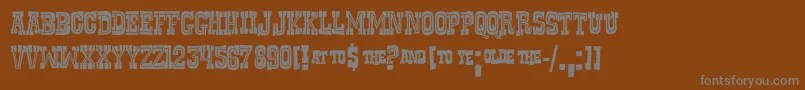 RUSTF    Font – Gray Fonts on Brown Background