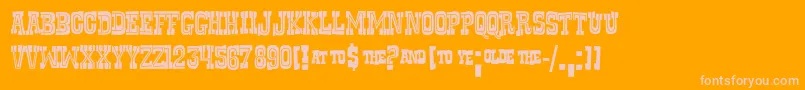 RUSTF    Font – Pink Fonts on Orange Background