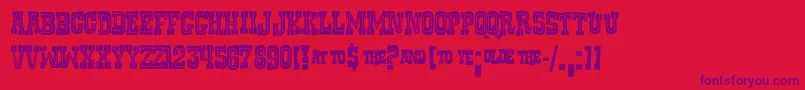 RUSTF    Font – Purple Fonts on Red Background