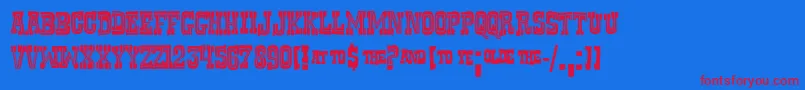 RUSTF    Font – Red Fonts on Blue Background