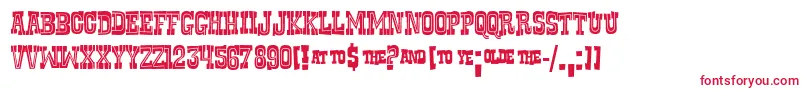 RUSTF    Font – Red Fonts on White Background