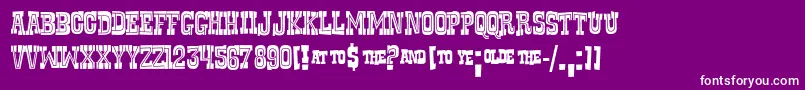 フォントRUSTF    – 紫の背景に白い文字