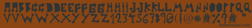 rustic heavy metal Font – Black Fonts on Brown Background