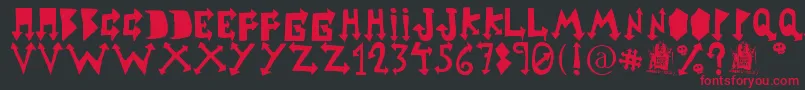 rustic heavy metal Font – Red Fonts on Black Background