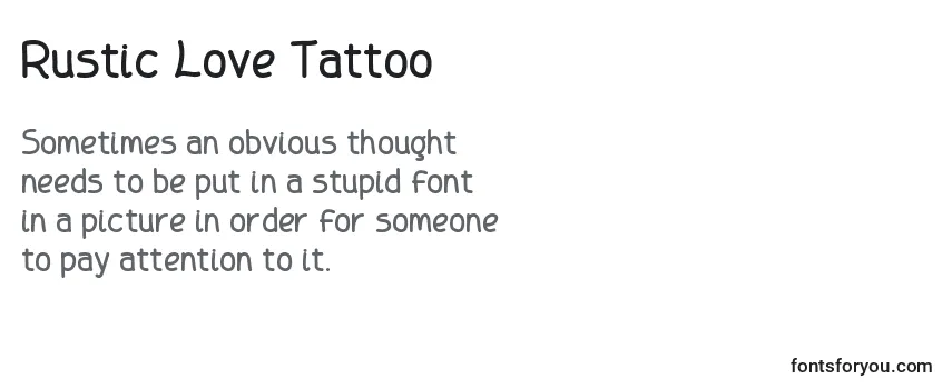Шрифт Rustic Love Tattoo