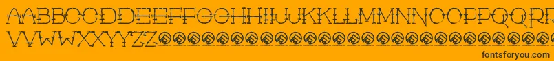 Rustic Man Font – Black Fonts on Orange Background