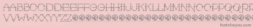 Rustic Man Font – Gray Fonts on Pink Background