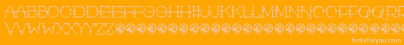 Rustic Man Font – Pink Fonts on Orange Background