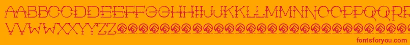 Rustic Man Font – Red Fonts on Orange Background