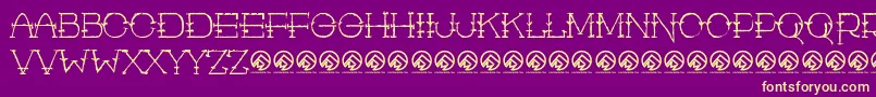 Rustic Man Font – Yellow Fonts on Purple Background