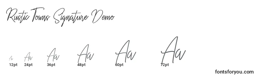 Rustic Towns Signature Demo (139366) Font Sizes
