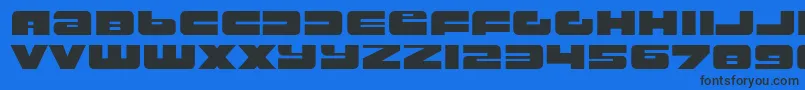 rustproof body-fontti – mustat fontit sinisellä taustalla