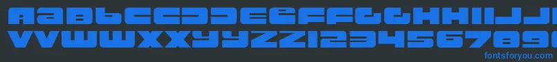 rustproof body Font – Blue Fonts on Black Background