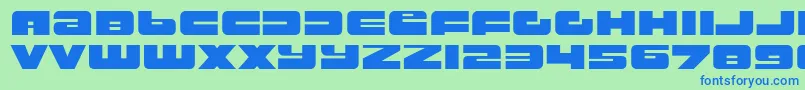 Шрифт rustproof body – синие шрифты на зелёном фоне