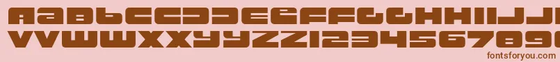 rustproof body-fontti – ruskeat fontit vaaleanpunaisella taustalla