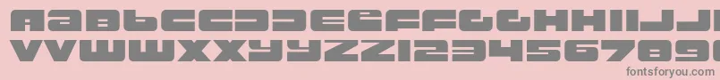 rustproof body-fontti – harmaat kirjasimet vaaleanpunaisella taustalla