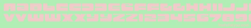 rustproof body Font – Pink Fonts on Green Background
