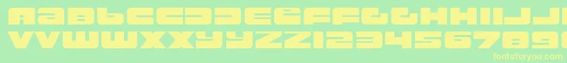 rustproof body Font – Yellow Fonts on Green Background