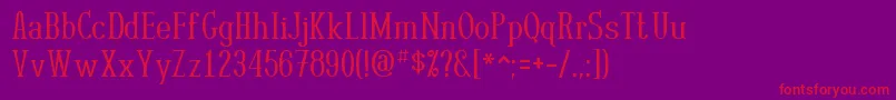 RUTAN    Font – Red Fonts on Purple Background