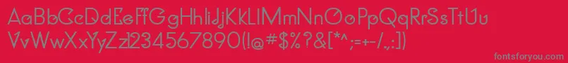 ClockerBold Font – Gray Fonts on Red Background