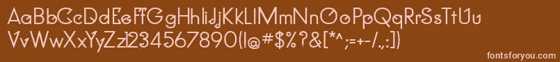 フォントClockerBold – 茶色の背景にピンクのフォント