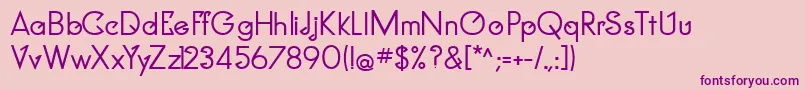 Police ClockerBold – polices violettes sur fond rose