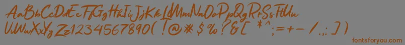 Ruthen Back Font – Brown Fonts on Gray Background