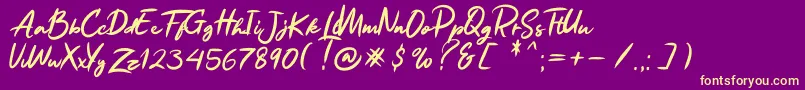 Más sobre la fuente Ruthen Back fuente Ruthen Back – Fuentes Amarillas Sobre Fondo Morado