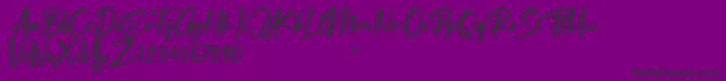 フォントRuthfully – 紫の背景に黒い文字