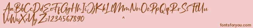 Шрифт Ruthfully – коричневые шрифты на розовом фоне