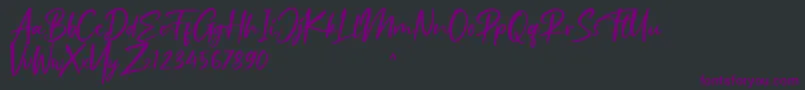 フォントRuthfully – 黒い背景に紫のフォント