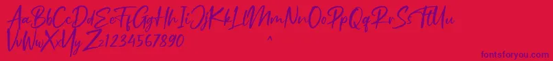 Шрифт Ruthfully – фиолетовые шрифты на красном фоне