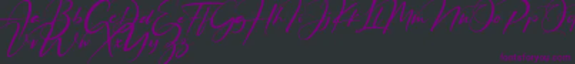 Ruthligos Font – Purple Fonts on Black Background