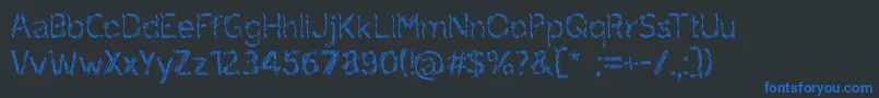 ruxandra Font – Blue Fonts on Black Background