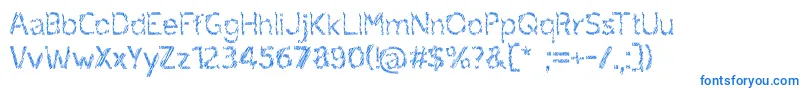 ruxandra Font – Blue Fonts on White Background