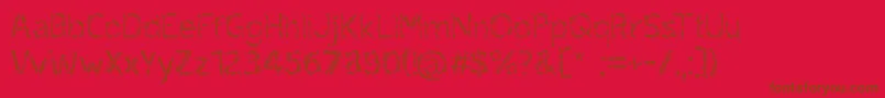 Czcionka ruxandra – brązowe czcionki na czerwonym tle