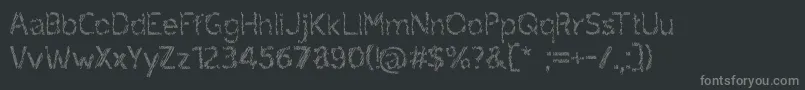 ruxandra Font – Gray Fonts on Black Background