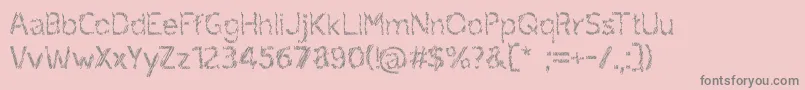ruxandra Font – Gray Fonts on Pink Background