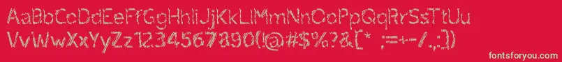 ruxandra Font – Green Fonts on Red Background