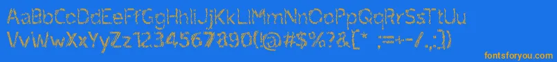 ruxandra Font – Orange Fonts on Blue Background