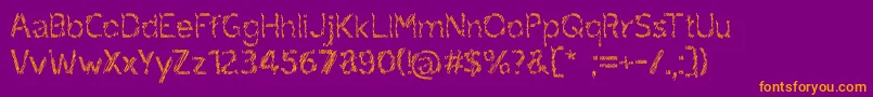 ruxandra Font – Orange Fonts on Purple Background