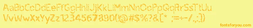 ruxandra Font – Orange Fonts on Yellow Background