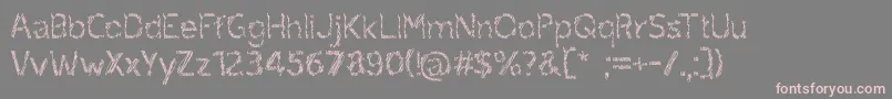 ruxandra Font – Pink Fonts on Gray Background