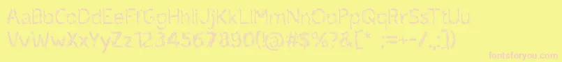 ruxandra Font – Pink Fonts on Yellow Background