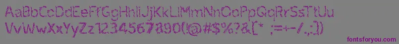 ruxandra Font – Purple Fonts on Gray Background