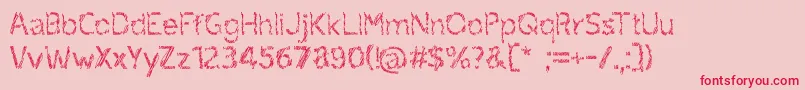 ruxandra Font – Red Fonts on Pink Background