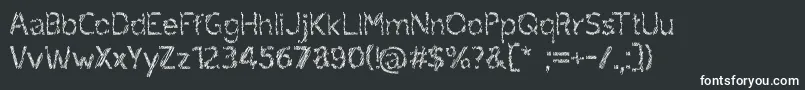 ruxandra Font – White Fonts on Black Background