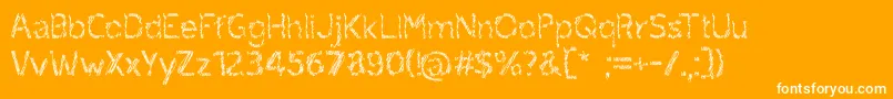 ruxandra Font – White Fonts on Orange Background