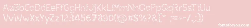 ruxandra Font – White Fonts on Pink Background