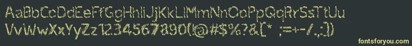 ruxandra Font – Yellow Fonts on Black Background
